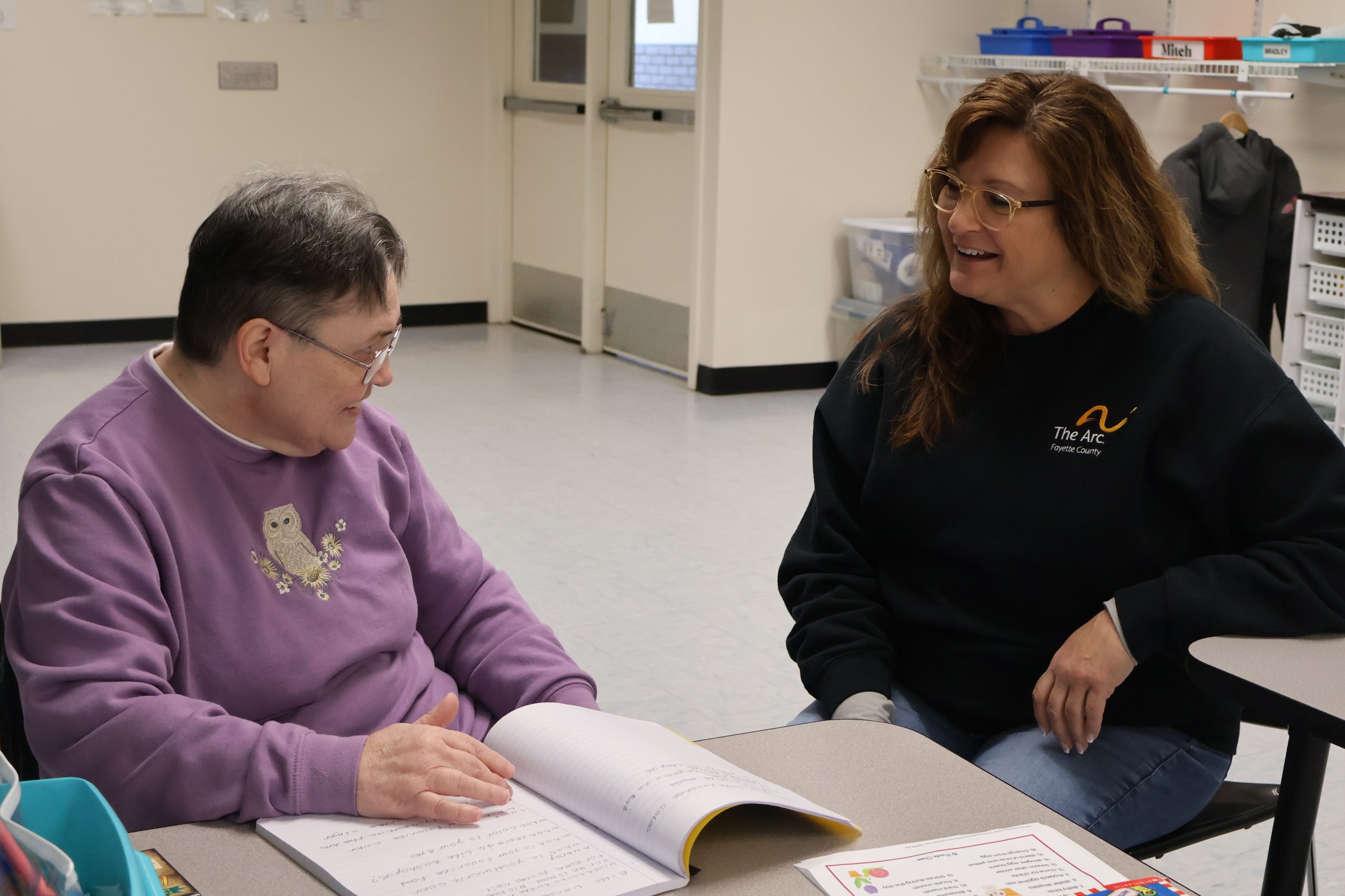 Maria, staff and Ida, ATF participant