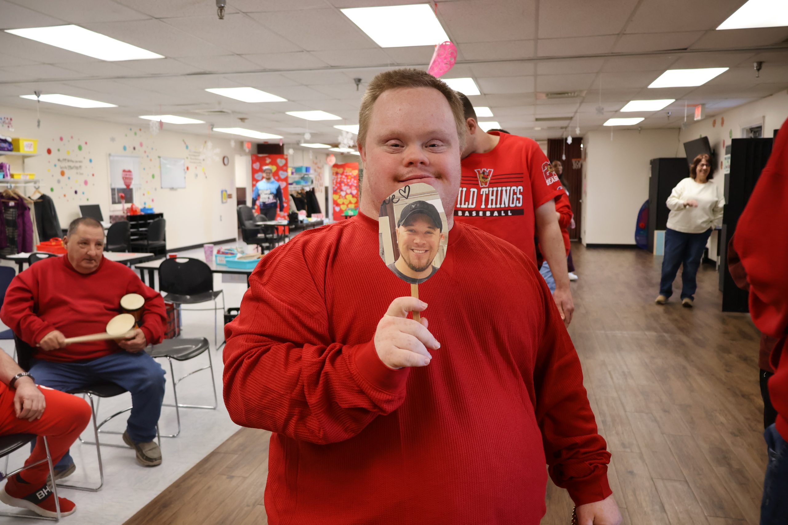 Ryan, Arc Fayette participant, at the Valentine's party
