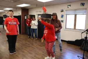 IMG_0129 Arc Fayette staff and participants dancing at the Valentine's party