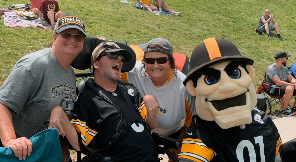 Family Living participant and family