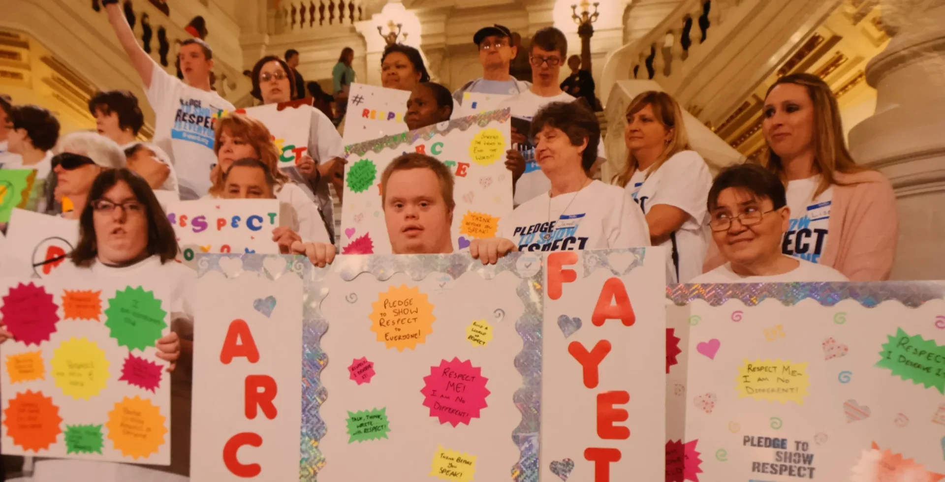 Participants advocating for their rights at the capitol