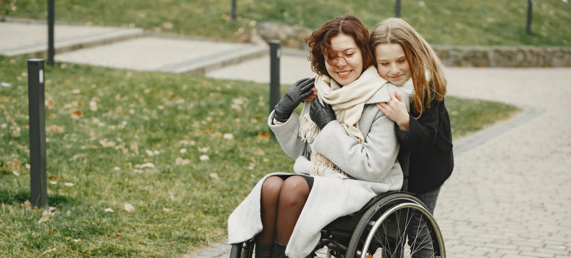 person with wheelchair sitting