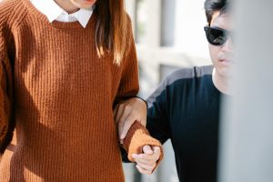 Person holding hand